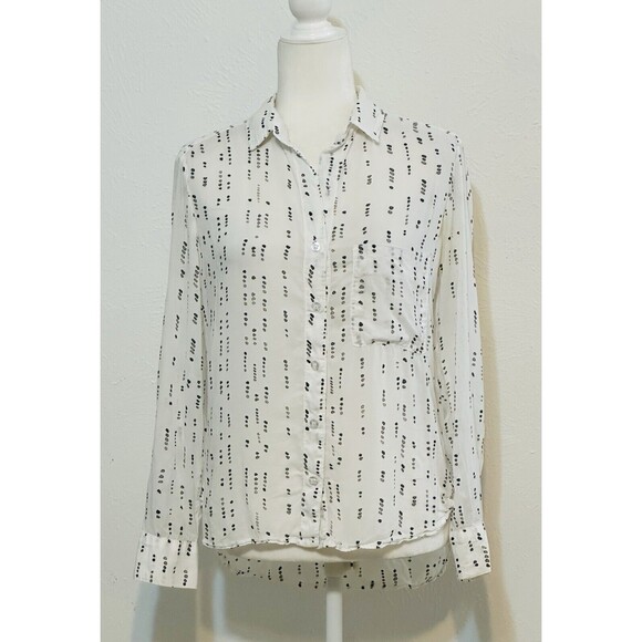 Bella Dahl Size XS Button Down Roll Tab Sleeve Shirt Casual Timeless Career - Picture 1 of 10